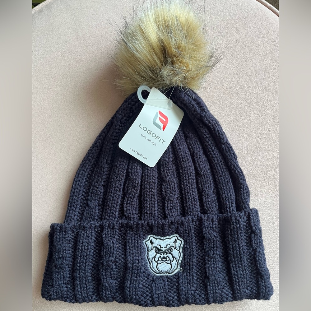Butler University Bulldogs women’s fur pom beanie